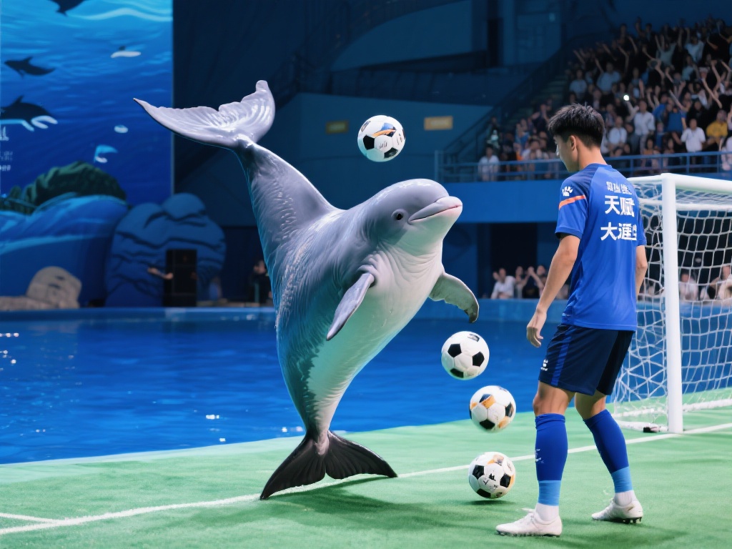 来自虎滩的顶流“球星”!海狮妙妙助力大连主场 妙妙的足球“天赋”引爆全场
提到妙妙的